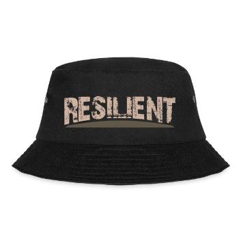Resilient - The Rustic Design - Bucket Hat - black - Front - Lela (165cm)
