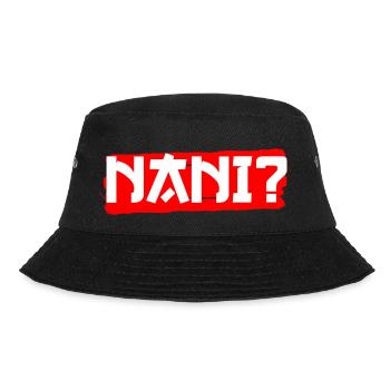 Japanese Anime Manga Nani Senpai Nani Kawai Otaku - Bucket Hat - black - Front - Lela (165cm)