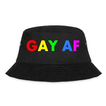 Gay af - Bucket Hat - Schwarz - Vorne - Lela (165cm)