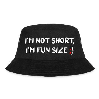 Lustiger Party Spruch für kleine Menschen Humor 1 - Bucket Hat - Schwarz - Vorne - Lela (165cm)