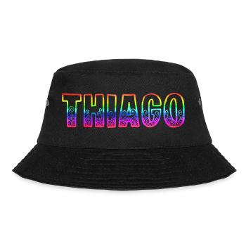 thiago rs regenbogen - Bucket Hat - Schwarz - Vorne - Lela (165cm)
