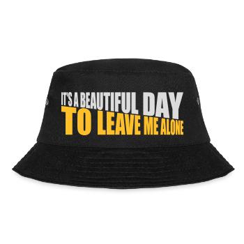 leave me alone day - Bucket Hat - Schwarz - Vorne - Lela (165cm)