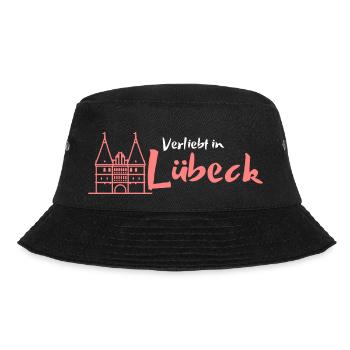 Verliebt in Lübeck - Bucket Hat - Schwarz - Vorne - Lela (165cm)
