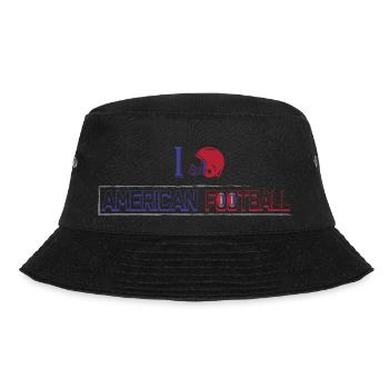 FoundLux, I LOVE AMERICAN FOOTBALL MY HELMET - Bucket Hat - Schwarz - Vorne - Lela (165cm)