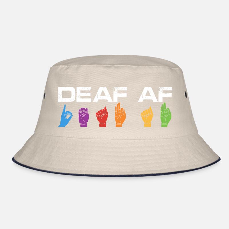 deaf af Design for a deaf person Bucket Hat