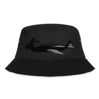 Bunny Air flying bunny spread VECTORGRAPHIC - Bucket Hat - black - Front - Lela (165cm)