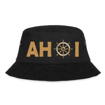 AHOI! - Bucket Hat - Schwarz - Vorne - Lela (165cm)