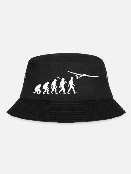 Evolution Segelflieger - fliegen - Segelflugzeug - Bucket Hat - Schwarz