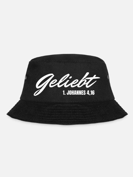 Geliebt 1. Johannes 4,16 - Bucket Hat - Schwarz