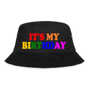 It's my birthday - Bucket Hat - Schwarz - Vorne - Lela (165cm)