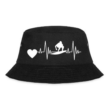 Surfer Surfbrett Wellenreiten surfen Surferin - Bucket Hat - Schwarz - Vorne - Lela (165cm)
