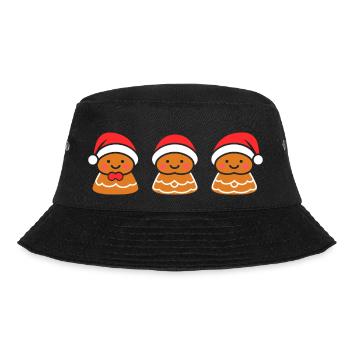 Lebkuchenmann - Bucket Hat - Schwarz - Vorne - Lela (165cm)