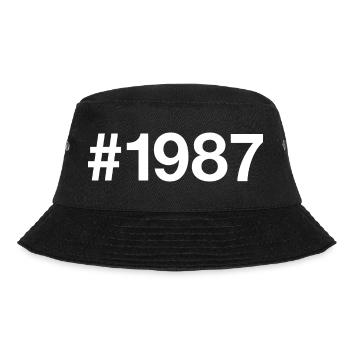 Born in 1987 Birthday 39 Years Retro - Bucket Hat - black - Front - Lela (165cm)
