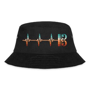 Alto Clef Heartbeat Viola Player Violist - Bucket Hat - black - Front - Lela (165cm)