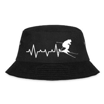 Skiing Ski Motif for Skier Skier - Bucket Hat - black - Front - Lela (165cm)