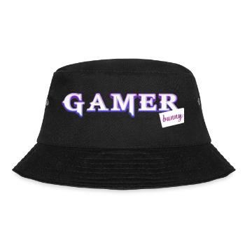 Jeder gamer braucht sein bunny! - Bucket Hat - Schwarz - Vorne - Lela (165cm)