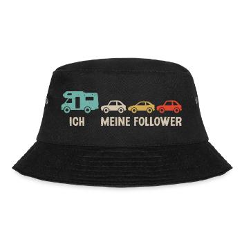 Camping Meine Follower Wohnmobil Camper - Bucket Hat - Schwarz - Vorne - Lela (165cm)