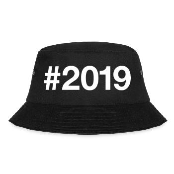 2019 Hashtag 7 Jahre 7. Geburtstag - Bucket Hat - Schwarz - Vorne - Lela (165cm)