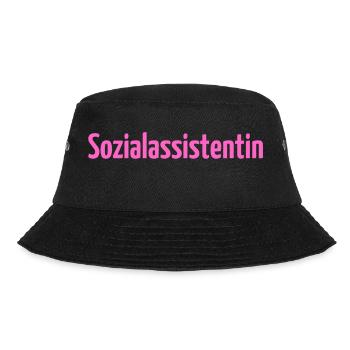 Sozialassistentin Sozialassistent Pflege Erziehung - Bucket Hat - Schwarz - Vorne - Lela (165cm)