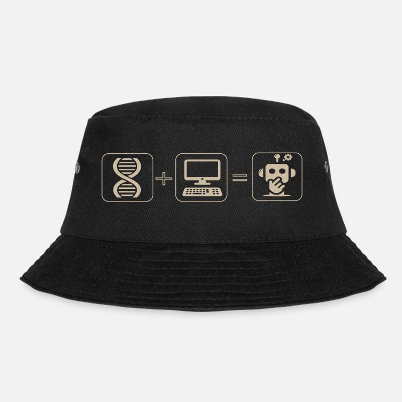 Roboter - Bucket Hat - Schwarz