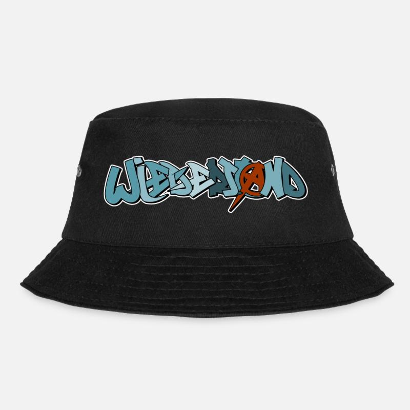 Punker Wiederstand Anarchy Anarchist - Bucket Hat - Schwarz