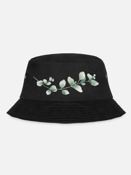 Eukalyptus - Bucket Hat - Schwarz