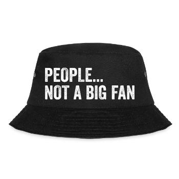 Leute, die keine großen Fans sind - Bucket Hat - Schwarz - Vorne - Lela (165cm)