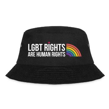 LGBTQ Pride Month - LGBT-Rechte sind Menschenrechte - Bucket Hat - Schwarz - Vorne - Lela (165cm)