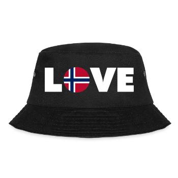 Norway - Love - Norge - Liebe - Norwegen - Bucket Hat - black - Front - Lela (165cm)