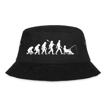 Evolution - Angler, Fishing Gift - Bucket Hat - black - Front - Lela (165cm)