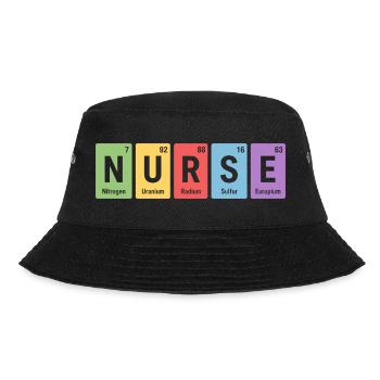 Nurse Block Design Element Colors - Bucket Hat - black - Front - Lela (165cm)
