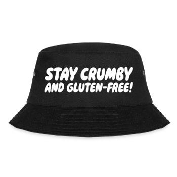 Stay Crumby Gluten Humor Saying - Bucket Hat - black - Front - Lela (165cm)
