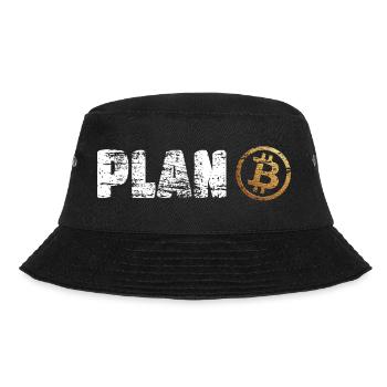 Plan Bitcoin Plan B - Bucket Hat - black - Front - Lela (165cm)