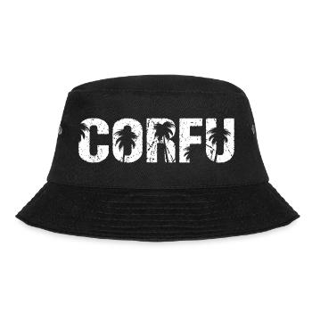 Corfu Greece Palm Trees Corfu Island - Bucket Hat - black - Front - Lela (165cm)
