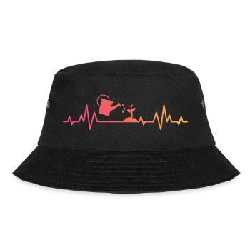Sunset Heartbeat Gärtner Pflanzkübel - Bucket Hat - Schwarz - Vorne - Lela (165cm)