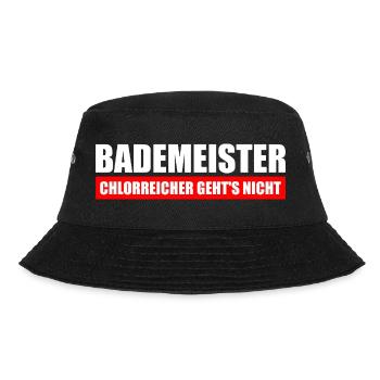Bademeister chlorreicher geht's nicht - Bucket Hat - Schwarz - Vorne - Lela (165cm)