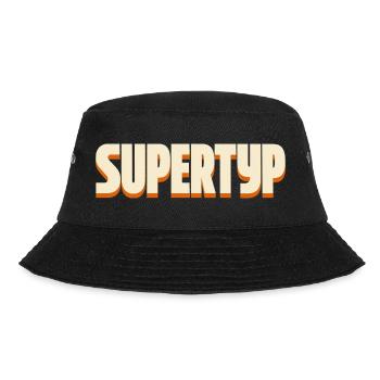 Supertype – Statement Design - Bucket Hat - black - Front - Lela (165cm)