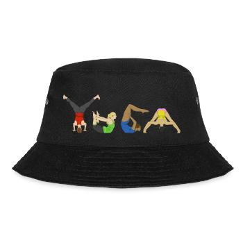 Yoga Poses - Bucket Hat - black - Front - Lela (165cm)