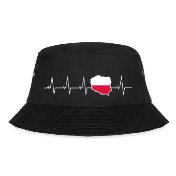 I love Poland - heartbeat - Bucket Hat - black - Front - Lela (165cm)