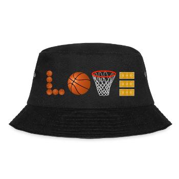 Love basketball sports slamdunk fan ball lovers - Bucket Hat - black - Front - Lela (165cm)