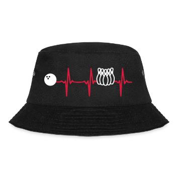 Heart beat bowling - Bucket Hat - black - Front - Lela (165cm)
