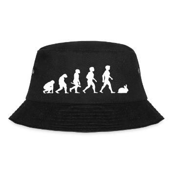 Evolution rabbit rabbits rabbit bunny rodents - Bucket Hat - black - Front - Lela (165cm)