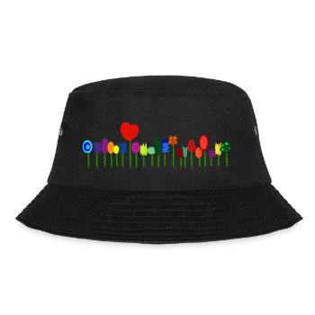Flower meadow - Bucket Hat - black - Front - Lela (165cm)