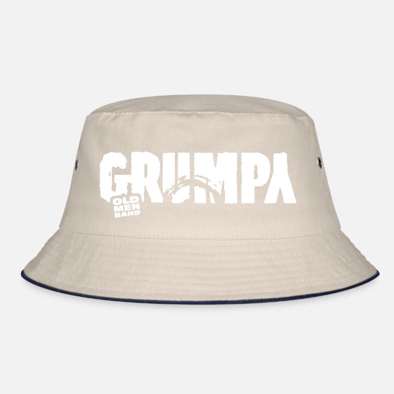 GRUMPY white Bucket Hat