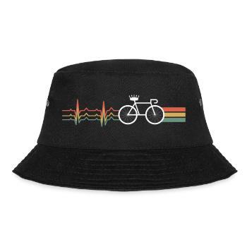 Retro Bike Heart Pulse - Bucket Hat - black - Front - Lela (165cm)