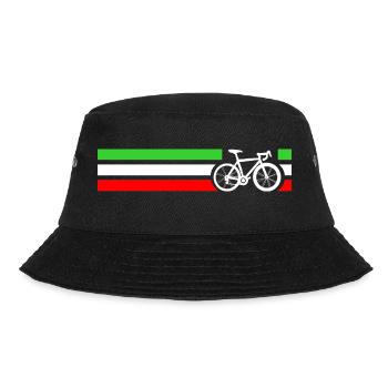 Italy Cycling Bicycle Bicycle Gift Costume - Bucket Hat - black - Front - Lela (165cm)