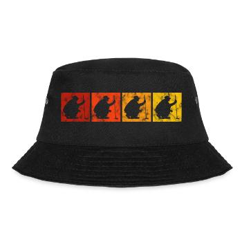 Golfschläger Retro Golfen Golfspieler Golfer Golf - Bucket Hat - Schwarz - Vorne - Lela (165cm)
