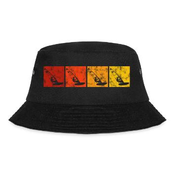 Windsurfer Windsurfing Retro Windsurfen Surfen - Bucket Hat - Schwarz - Vorne - Lela (165cm)