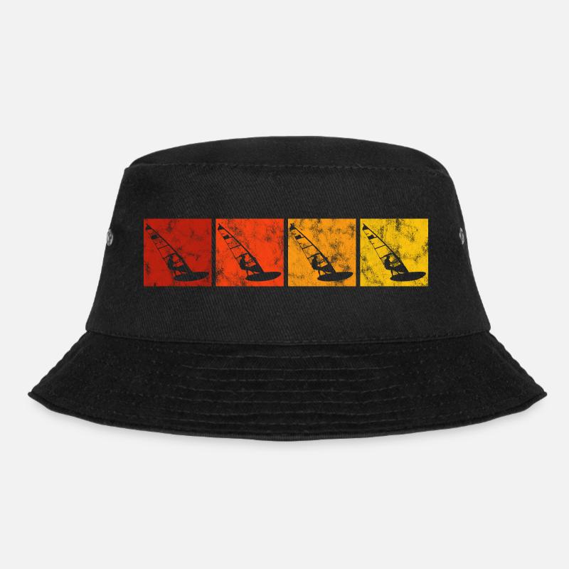 Windsurfer Windsurfing Retro Windsurfen Surfen - Bucket Hat - Schwarz