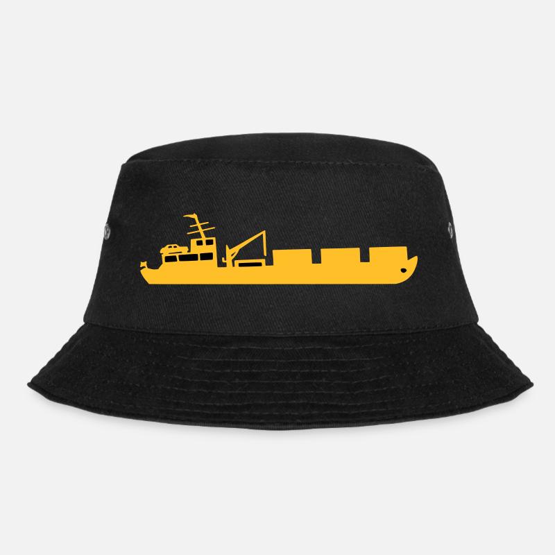 Boot Frachtschiff Schiff zweifarbig - Bucket Hat - Schwarz
